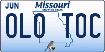 MO license plate OL0T0C