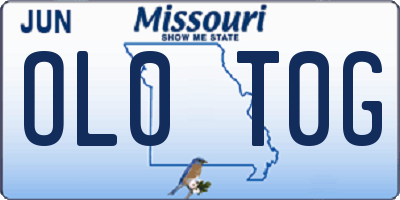 MO license plate OL0T0G