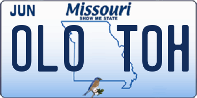MO license plate OL0T0H