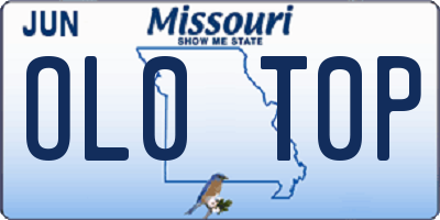 MO license plate OL0T0P