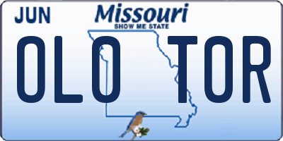 MO license plate OL0T0R