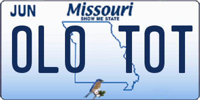 MO license plate OL0T0T