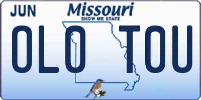 MO license plate OL0T0U