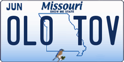 MO license plate OL0T0V