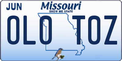 MO license plate OL0T0Z