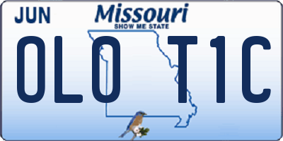 MO license plate OL0T1C
