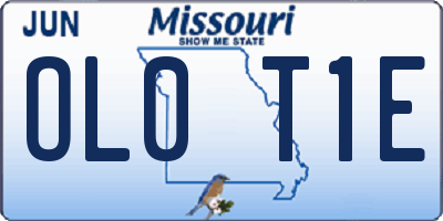 MO license plate OL0T1E