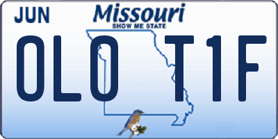 MO license plate OL0T1F