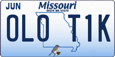 MO license plate OL0T1K
