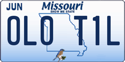 MO license plate OL0T1L