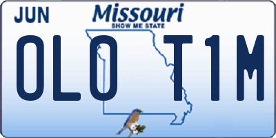 MO license plate OL0T1M