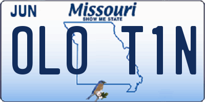 MO license plate OL0T1N