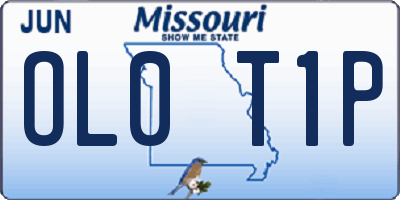 MO license plate OL0T1P