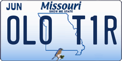 MO license plate OL0T1R