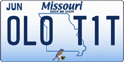 MO license plate OL0T1T