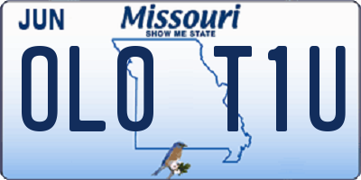 MO license plate OL0T1U