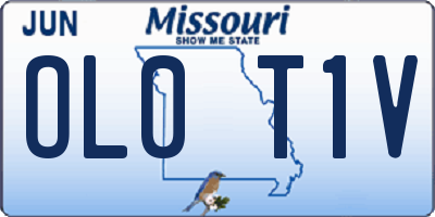 MO license plate OL0T1V