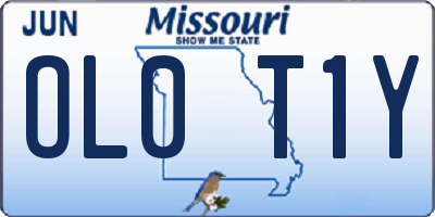 MO license plate OL0T1Y