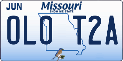 MO license plate OL0T2A