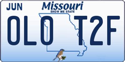 MO license plate OL0T2F