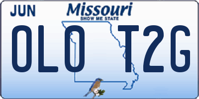 MO license plate OL0T2G