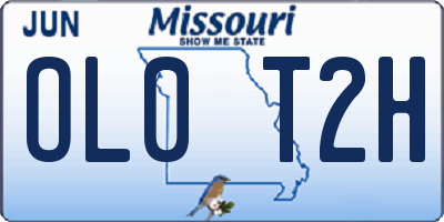 MO license plate OL0T2H