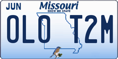 MO license plate OL0T2M