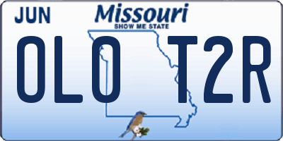 MO license plate OL0T2R