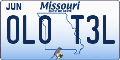 MO license plate OL0T3L