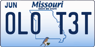 MO license plate OL0T3T