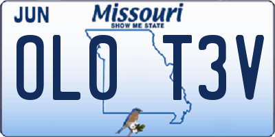 MO license plate OL0T3V