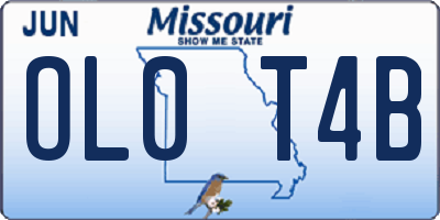 MO license plate OL0T4B