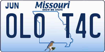 MO license plate OL0T4C