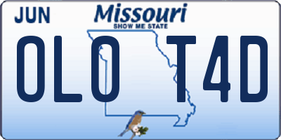 MO license plate OL0T4D