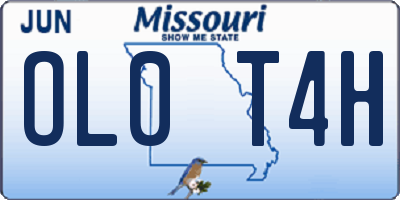 MO license plate OL0T4H
