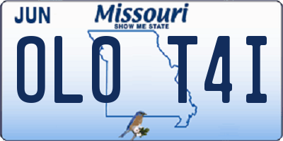 MO license plate OL0T4I