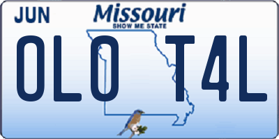 MO license plate OL0T4L
