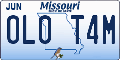 MO license plate OL0T4M