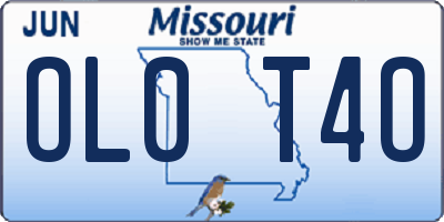 MO license plate OL0T4O