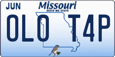 MO license plate OL0T4P