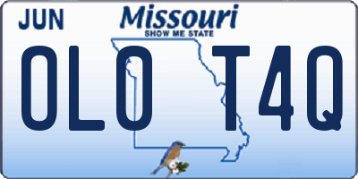 MO license plate OL0T4Q