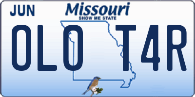 MO license plate OL0T4R