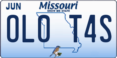 MO license plate OL0T4S