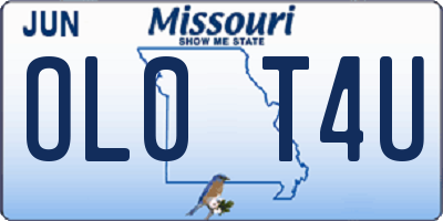 MO license plate OL0T4U