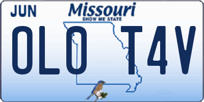 MO license plate OL0T4V