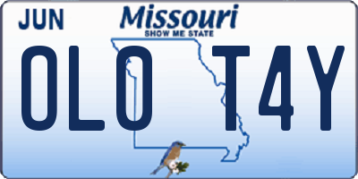 MO license plate OL0T4Y