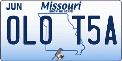 MO license plate OL0T5A