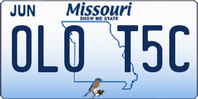 MO license plate OL0T5C