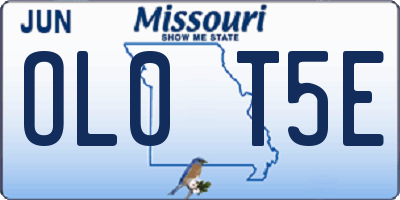 MO license plate OL0T5E