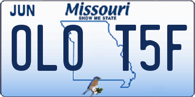 MO license plate OL0T5F